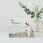 Elopement Tropische Ananas Waterverf Bruiloft Aankondigingskaart (Staand voorkant)