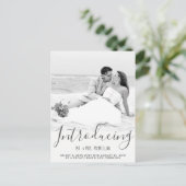 Elopement Trouwaankondiging Foto Briefkaart (Staand voorkant)