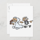 Elopement van de bruid- en bruinweddenschap aankondigingskaart (Voorkant / Achterkant)