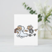 Elopement van de bruid- en bruinweddenschap aankondigingskaart (Staand voorkant)