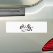 Elopement van de bruid- en bruinweddenschap bumpersticker (Op auto)