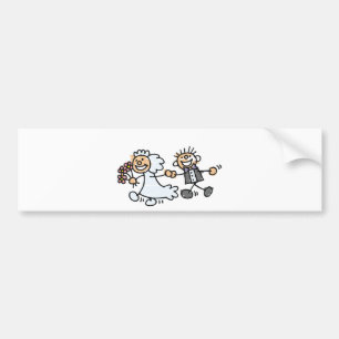 Elopement van de bruid- en bruinweddenschap bumpersticker