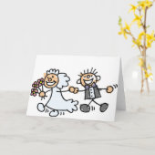 Elopement van de bruid- en bruinweddenschap kaart (Gele Bloem)