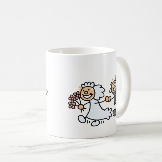 Elopement van de bruid- en bruinweddenschap koffiemok (Voorkant rechts)