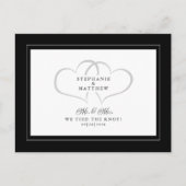 Elopement We hebben de knoop doorgehakt Mr. & Mrs  Uitnodiging Briefkaart (Voorkant)