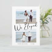 Elopement Wedding We Eloped 2-foto aankondiging (Staand voorkant)