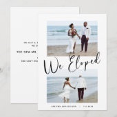 Elopement Wedding We Eloped 2-foto aankondiging (Voorkant / Achterkant)