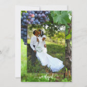 Elopement Wijn Thema Trouwfoto  Kaart (Voorkant)