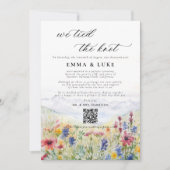 Elopement Wildflower Mountain bruiloft aankondigin Aankondiging (Voorkant)