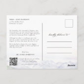 Elopement Wildflowers Mountain Photo QR Wedding Briefkaart (Achterkant)