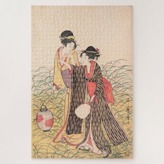 Elopers in Musashino Kitagawa Utamaro japanse kuns Legpuzzel (Verticaal)