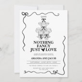 Elopment Nothing Fancy Just Love Wedding Kaart (Voorkant)