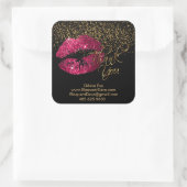 Eloquent Deva Boeketten - Dank u Vierkante Sticker (Tas)