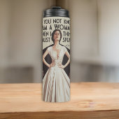 "Eloquent Expression" Chic Vrouw empowerment Thermosbeker