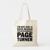 Eloquent Page Turner Bookish Lover Tote Bag (Achterkant)