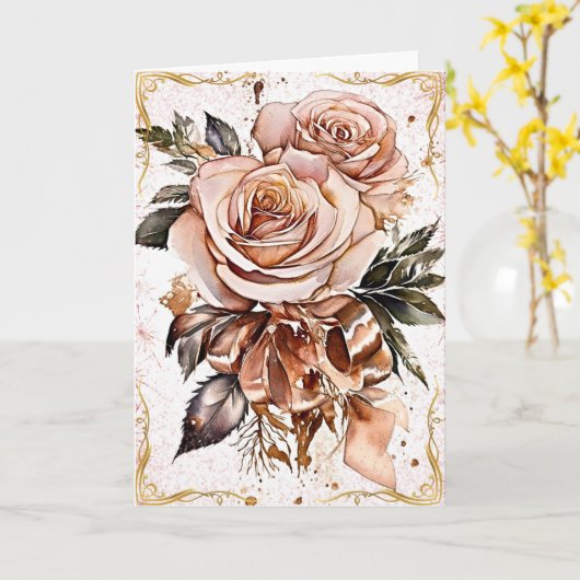 Eloquent Roos van genade Kaart (Gele Bloem)
