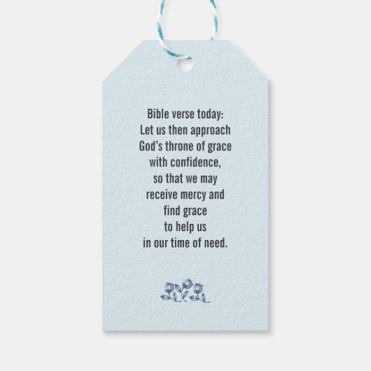 Eloquent Silence Quote Art voor Serene Decor Cadeaulabel (Achterkant)