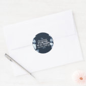 Eloquent Silence Quote Art voor Serene Decor Ronde Sticker (Envelop)