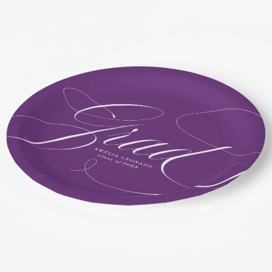 Eloquentie Paars Afstuderen Papieren Bordje (Gekanteld)