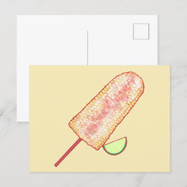Elote Mexicaanse straatnaamplaat op de krab Briefkaart