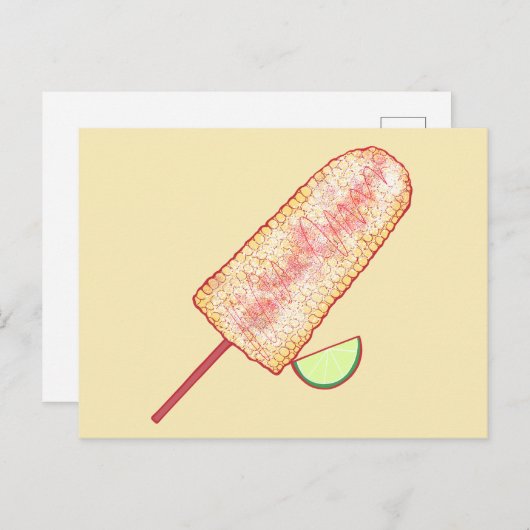 Elote Mexicaanse straatnaamplaat op de krab Briefkaart (Voorkant / Achterkant)