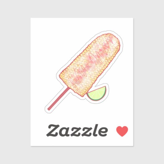 Elote Mexicaanse straatnaamplaat op de krab Sticker (Vel)