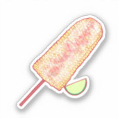 Elote Mexicaanse straatnaamplaat op de krab Sticker (Voorkant)