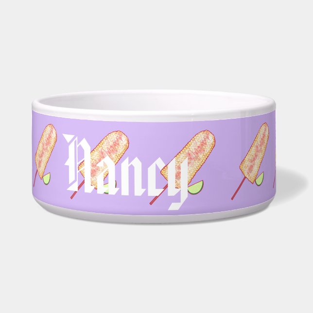 Elote Mexicaanse straatnaamplaat op de krab Voerbakje (Voorkant)