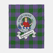 Elphinstone Clan Badge Tartan Pset Fleece Deken (Voorkant)