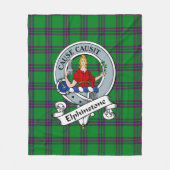 Elphinstone Hunting Clan Badge Tartan Pset Fleece Deken (Voorkant)