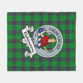 Elphinstone Hunting Clan Badge Tartan Pset Fleece Deken (Voorkant (Horizontaal))