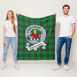 Elphinstone Jacht Clan Badge Tartan Schotlandse ru Fleece Deken