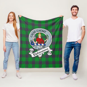Elphinstone Jacht Clan Badge Tartan Schotlandse ru Fleece Deken