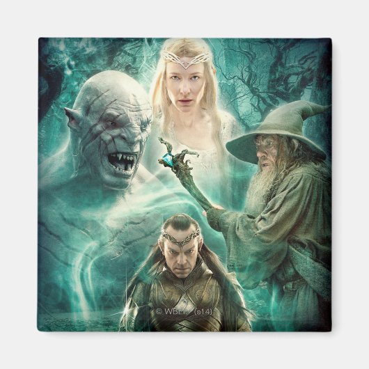 ELROND™, Azog, Galadriel en Gandalf Graphic Magneet (Voorkant)
