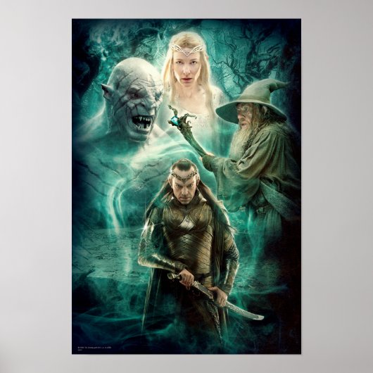 ELROND™, Azog, Galadriel en Gandalf Graphic Poster (Voorkant)
