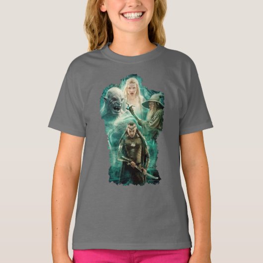 ELROND™, Azog, Galadriel en Gandalf Graphic T-shirt (Voorkant)