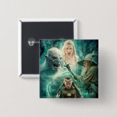 ELROND™, Azog, Galadriel en Gandalf Graphic Vierkante Button 5,1 Cm (Voorkant /achterkant)