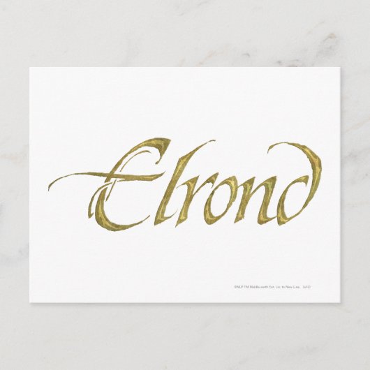 ELROND™-naam getextureerd Briefkaart (Voorkant)