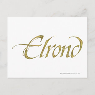 ELROND™-naam getextureerd Briefkaart