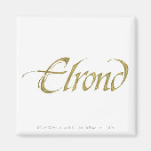 ELROND™-naam getextureerd Magneet (Voorkant)