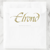 ELROND™-naam getextureerd Rechthoekige Sticker (Tas)