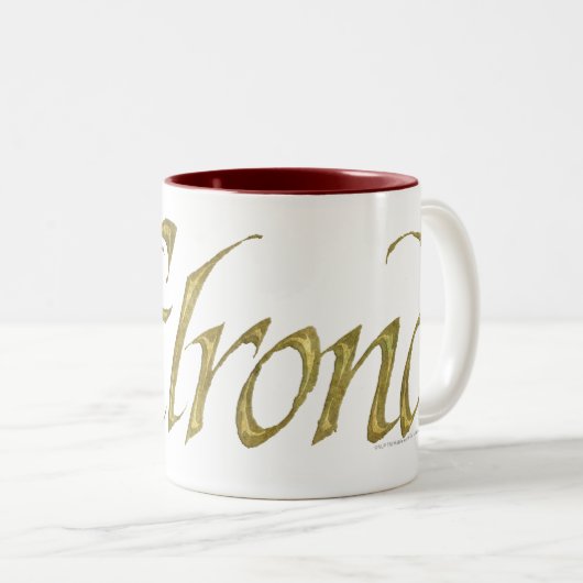 ELROND™-naam getextureerd Tweekleurige Koffiemok (Voorkant rechts)