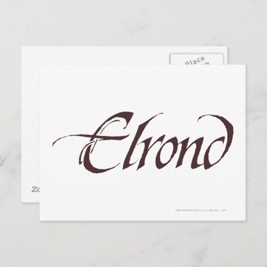 ELROND™ Naam Solid Briefkaart (Voorkant / Achterkant)