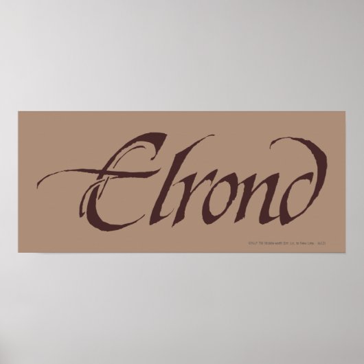 ELROND™ Naam Solid Poster (Voorkant)