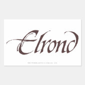 ELROND™ Naam Solid Rechthoekige Sticker (Voorkant)