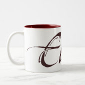 ELROND™ Naam Solid Tweekleurige Koffiemok (Links)