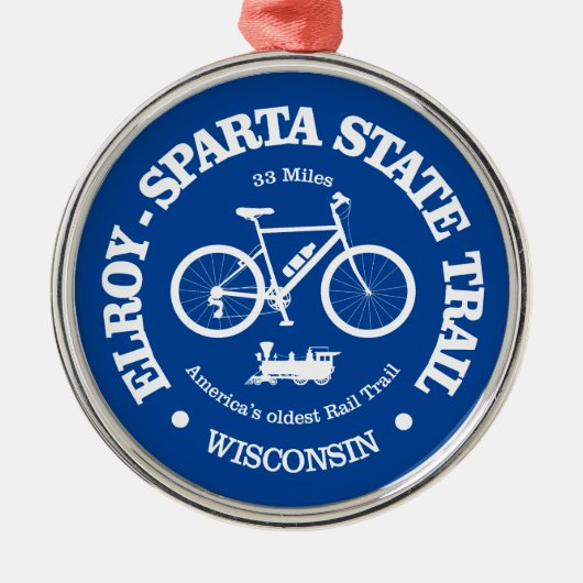 Elroy-Sparta State Trail (fietsroute) Metalen Ornament (Voorkant)