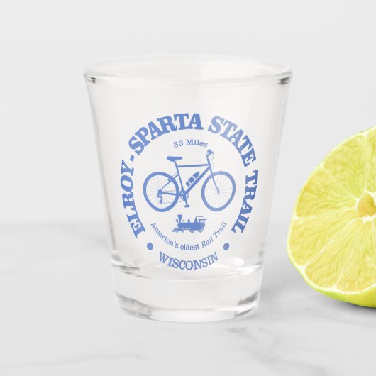 Elroy-Sparta State Trail (fietsroute) Shot Glas (Voorkant)