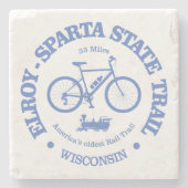 Elroy-Sparta State Trail (fietsroute) Stenen Onderzetter (Voorkant)