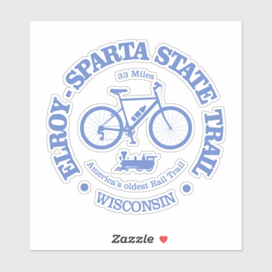 Elroy-Sparta State Trail (fietsroute) Sticker (Vel)